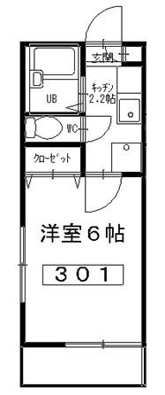 アーク南馬込(1K/3階)の間取り写真