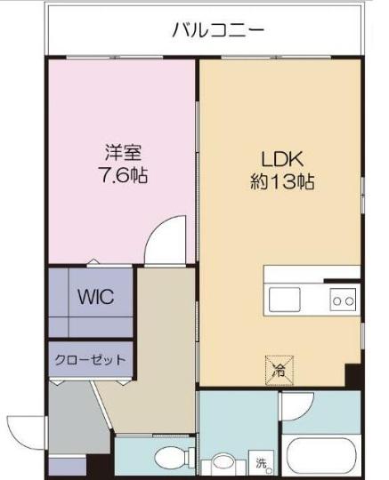 メゾンドクレール(1LDK/2階)の間取り写真