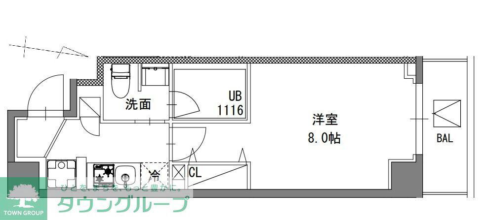S-RESIDENCE東陽町FELIZ(1K/3階)の間取り写真