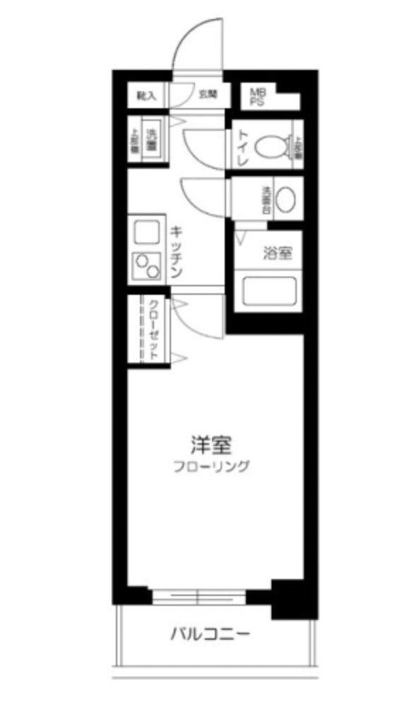 メゾン・ド・ヴィレ高円寺(1K/2階)の間取り写真