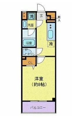 アンプルールフェール本郷(1K/2階)の間取り写真