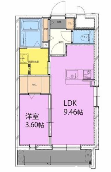 アーベイン松山(1LDK/2階)の間取り写真