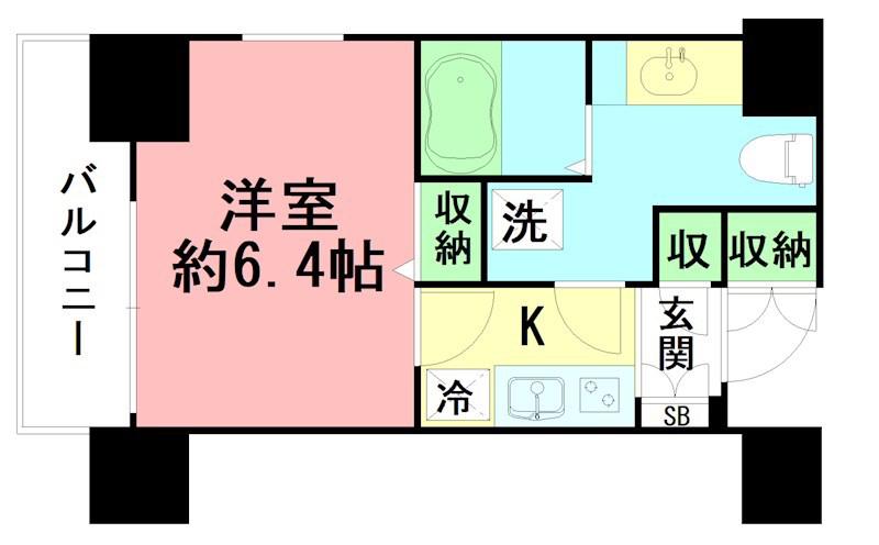 NーSTAGE 平塚II(1K/8階)の間取り写真