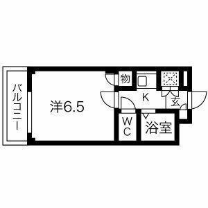 コーポはるB(1K/3階)の間取り写真