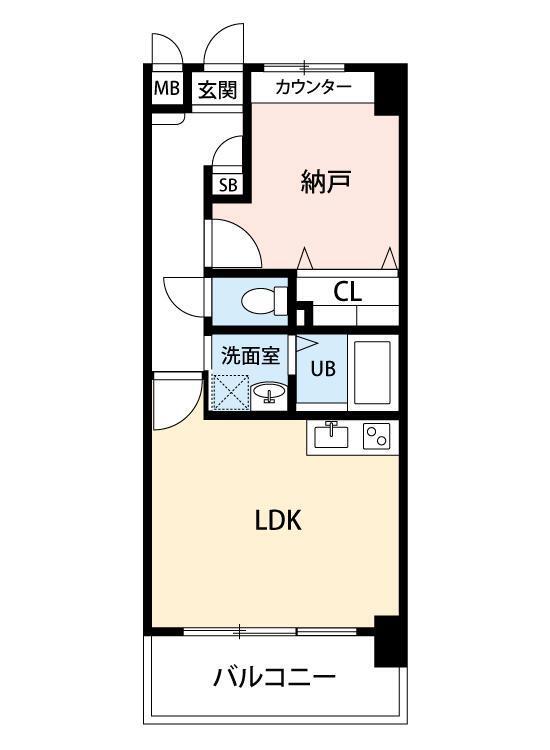 エルレガーデン柏の葉(1LDK/3階)の間取り写真