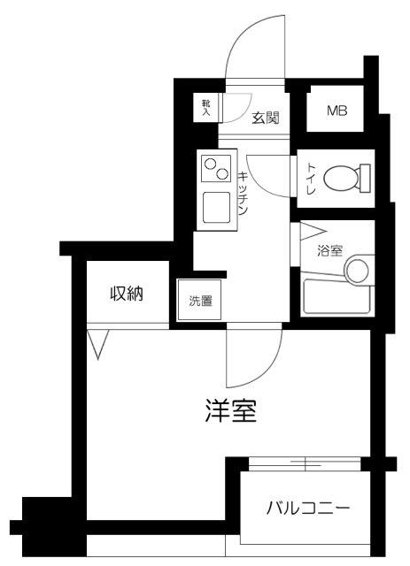 エスコート東大前(1K/6階)の間取り写真