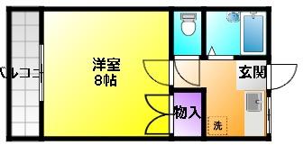 プリメーラ布橋(1K/1階)の間取り写真