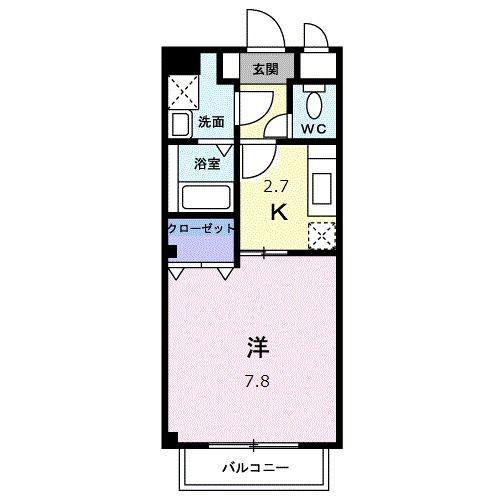 ジョイフル M3(1K/1階)の間取り写真