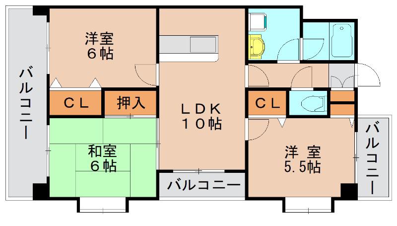 YGM新橋21(3LDK/3階)の間取り写真