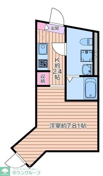 町屋PRIMECOURT(ワンルーム/3階)の間取り写真