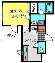 アンバーコート(1DK/3階)の間取り写真