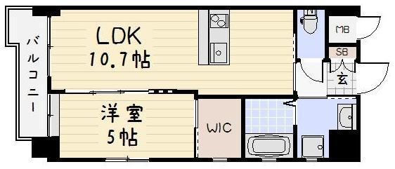 メゾン・ド・プレシューズ(1LDK/5階)の間取り写真