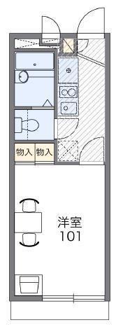 レオパレスバリオクラーロ(1K/2階)の間取り写真
