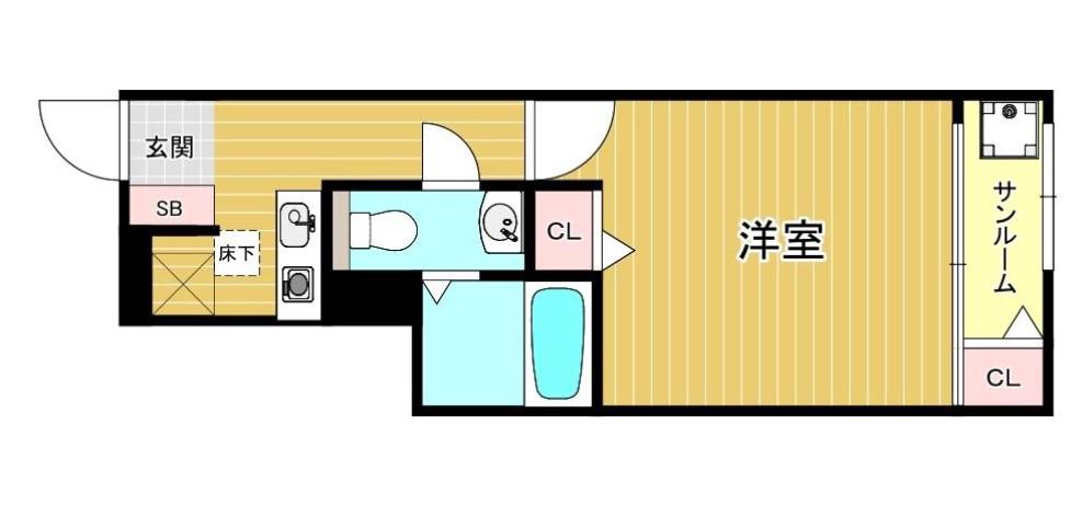 NEW コリーナ(1K/1階)の間取り写真
