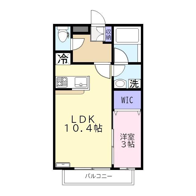 エトワール(1LDK/1階)の間取り写真