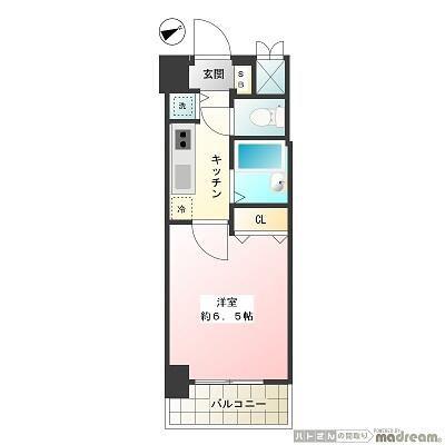 パークウェル池袋(1K/7階)の間取り写真