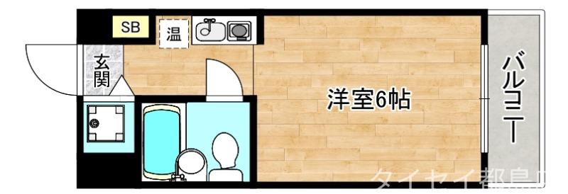 アクティブ城東(ワンルーム/3階)の間取り写真