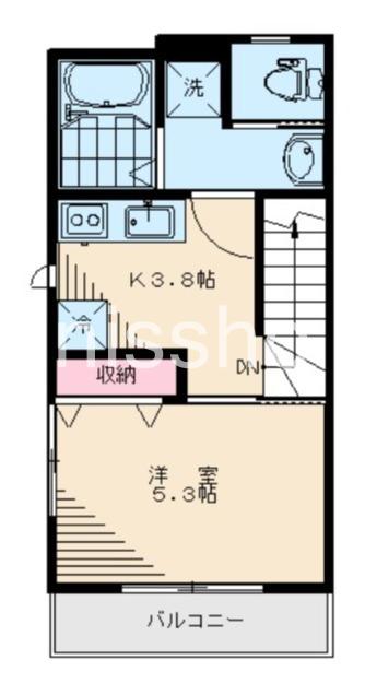 サブリナ高円寺(1K/2階)の間取り写真