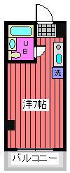 アテネ・ハイム(ワンルーム/2階)の間取り写真