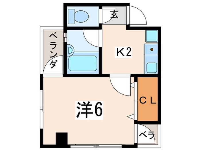 アルス佐藤(1K/4階)の間取り写真