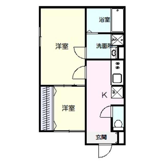 FSTYLE天美東8丁目(1LDK/3階)の間取り写真