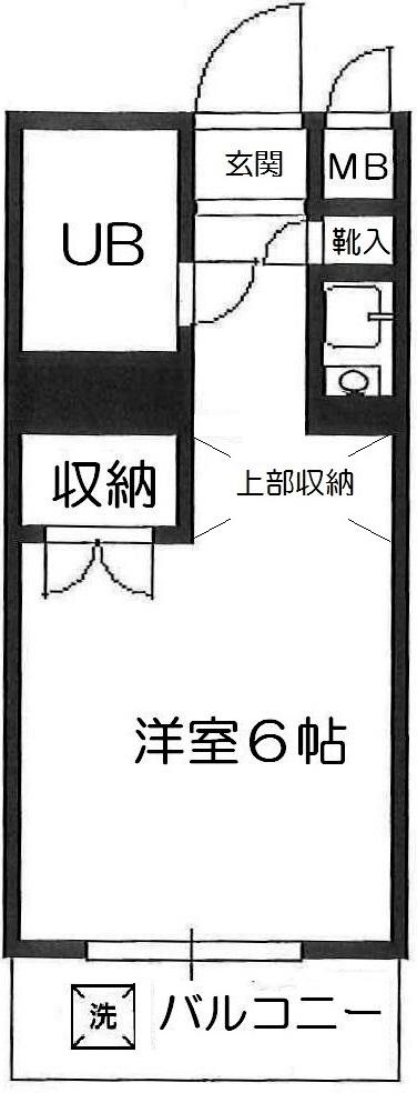 レヂオンス西武柳沢(1K/2階)の間取り写真