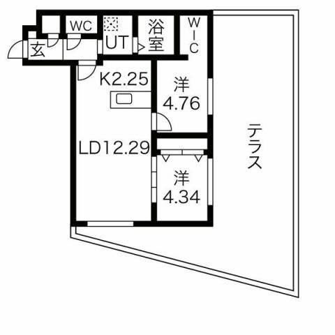 KII711(2LDK/1階)の間取り写真