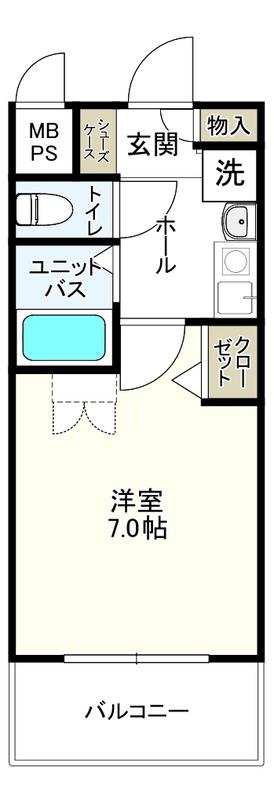 ラナップスクエア上本町(1K/8階)の間取り写真