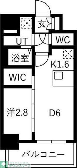 メイクスアート名古屋リニアFRONT(1DK/6階)の間取り写真
