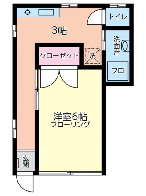 シュノンソウ(1K/2階)の間取り写真