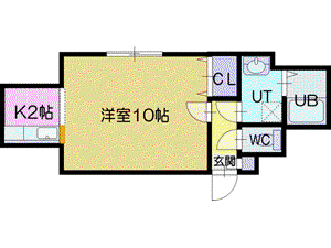 ランドマーク文京台A棟(1K/3階)の間取り写真