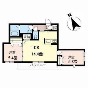 CASAREGIO(2LDK/2階)の間取り写真