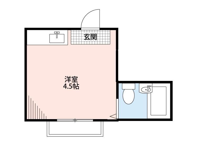 ペアパレス朝霞(ワンルーム/3階)の間取り写真
