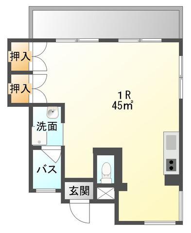 ロイヤルマンション東町(ワンルーム/7階)の間取り写真