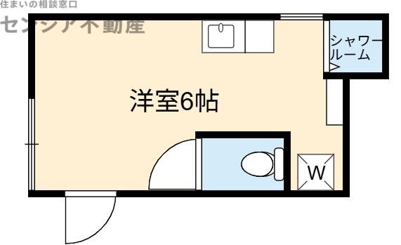 都島中通3丁目(ワンルーム/2階)の間取り写真