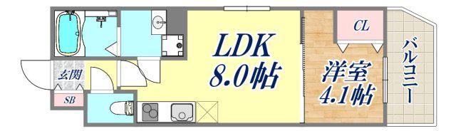 D PORTA COMFORT(1LDK/1階)の間取り写真