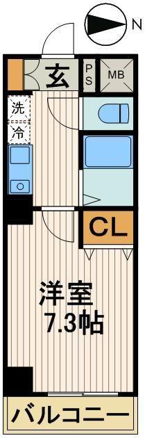 アリュール吾妻橋(1K/8階)の間取り写真