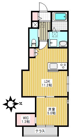 ヴェラ・レガーメ(1LDK/1階)の間取り写真