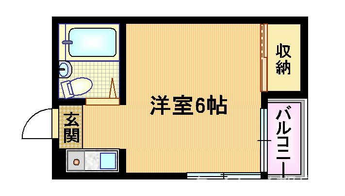 コレクション城北I(1K/2階)の間取り写真