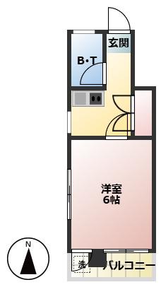 メゾンSK(1K/3階)の間取り写真