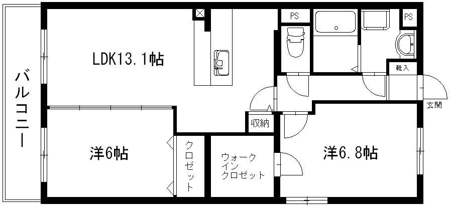 BE FREE(2LDK/3階)の間取り写真