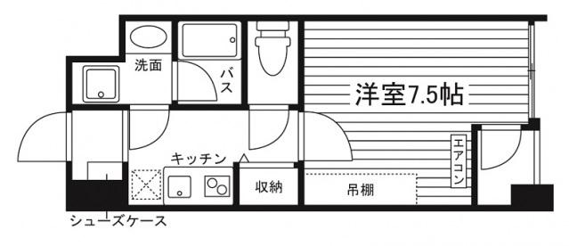 ラフィーユ北六番丁(1K/4階)の間取り写真