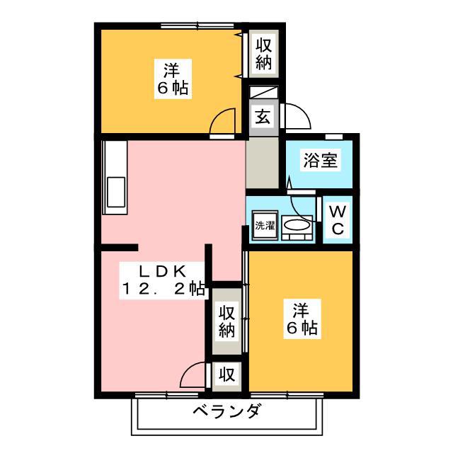 U・TOPIA34A(2LDK/1階)の間取り写真