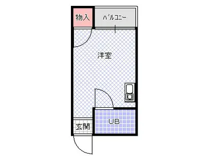 坂本マンション(ワンルーム/3階)の間取り写真