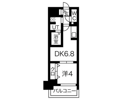 ザ・レジデンスパーク久屋大通(1DK/11階)の間取り写真