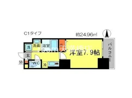 アドバンス大阪城アンジュ(1K/10階)の間取り写真