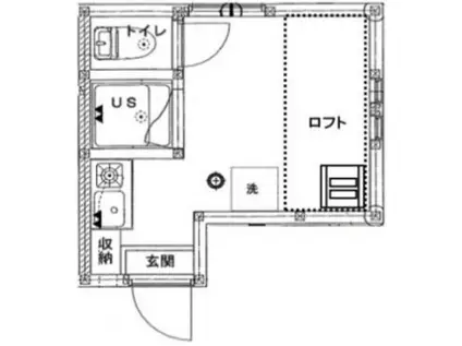 ルームズ新高円寺 B棟(ワンルーム/2階)の間取り写真