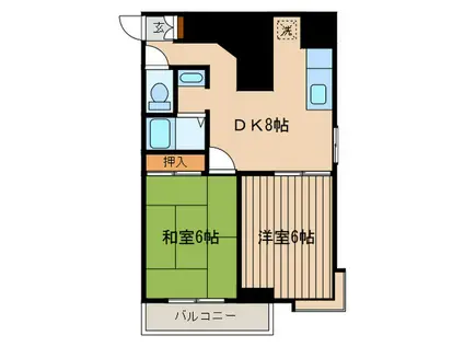 第7むさしマンション(2DK/5階)の間取り写真