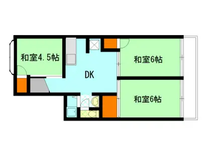 グレースハイツ(3DK/1階)の間取り写真
