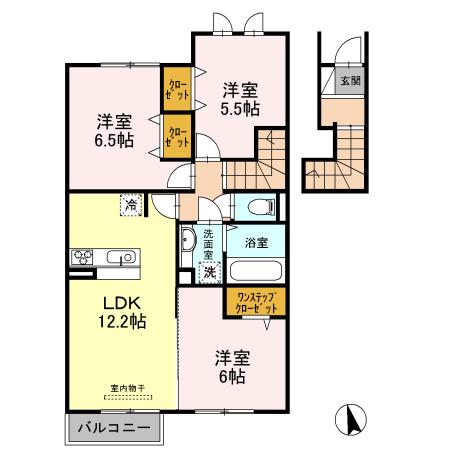 パインガーデン(3LDK/2階)の間取り写真